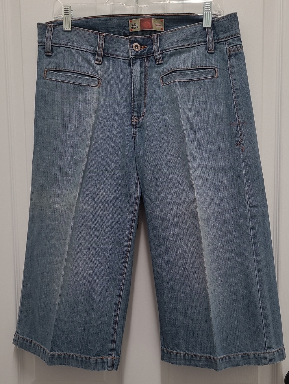 Old Navy Light Blue Capris Wide Leg Jeans